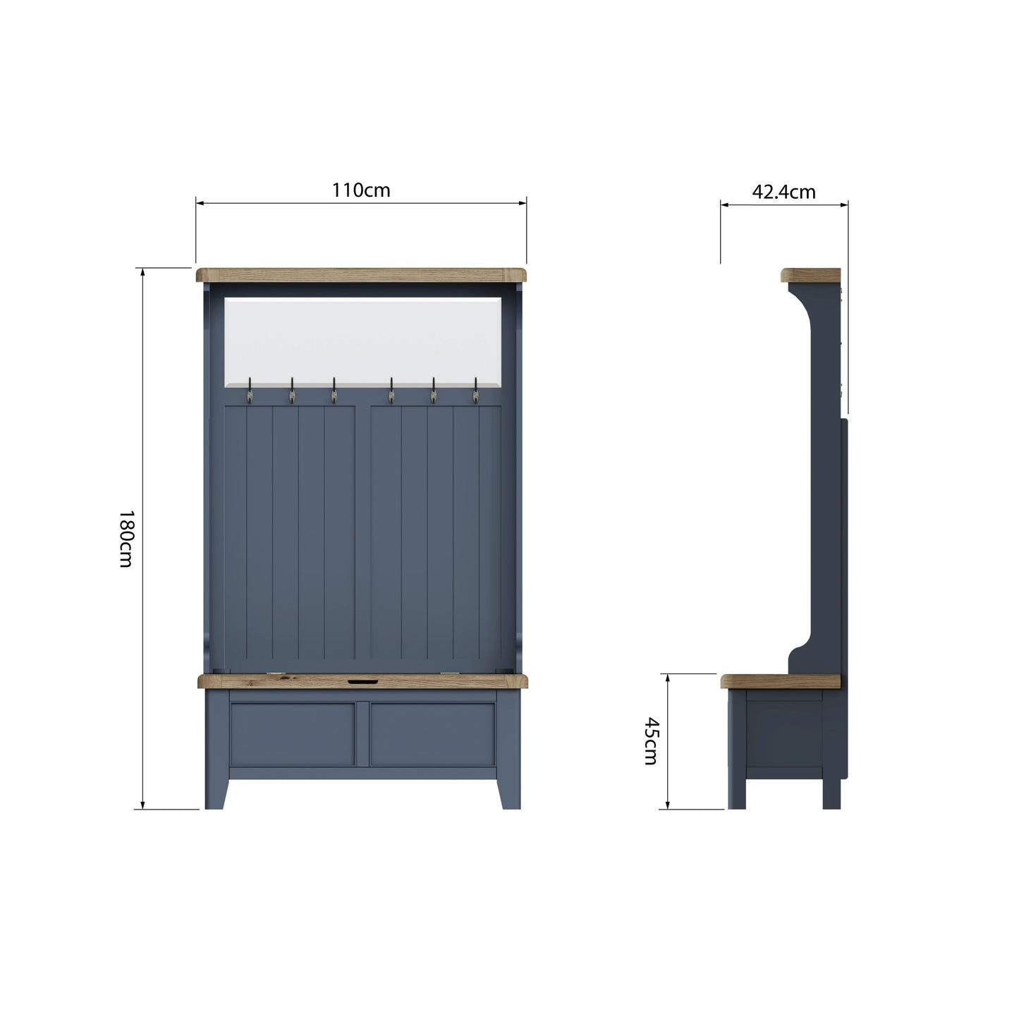 Malmesbury Hallway Bench Unit