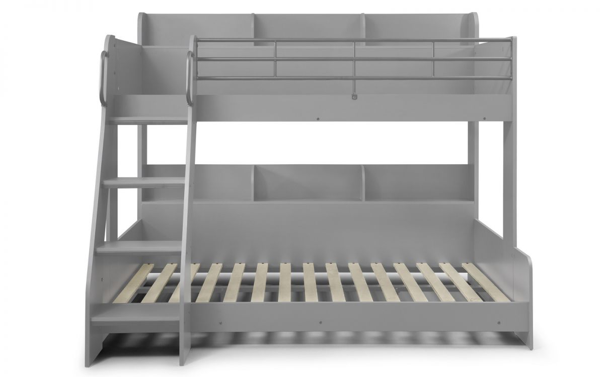 Domino Bunk Bed Triple Sleeper - Light Grey