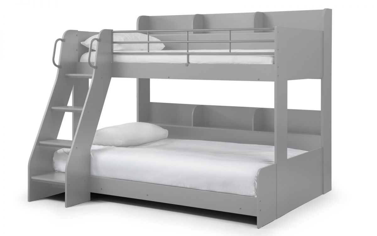 Domino Bunk Bed Triple Sleeper - Light Grey