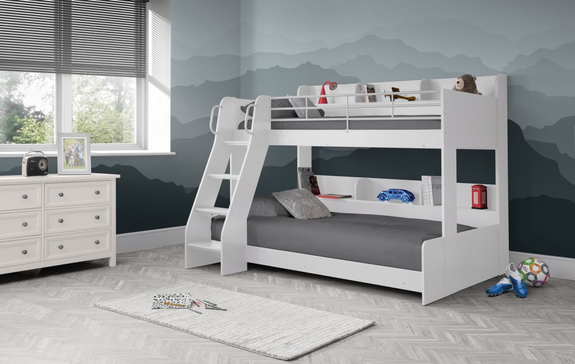 Domino Bunk Bed Triple Sleeper - White