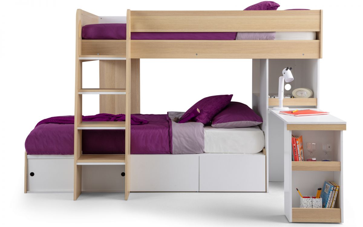 Eclipse Bunk Bed - Oak/White