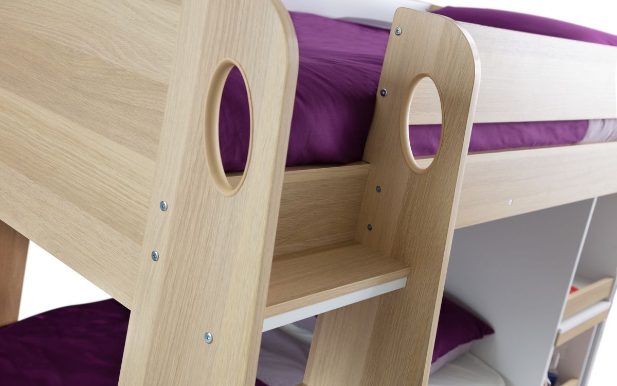 Eclipse Bunk Bed - Oak/White