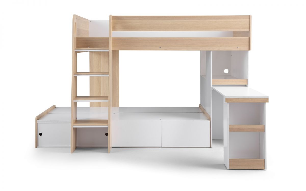 Eclipse Bunk Bed - Oak/White